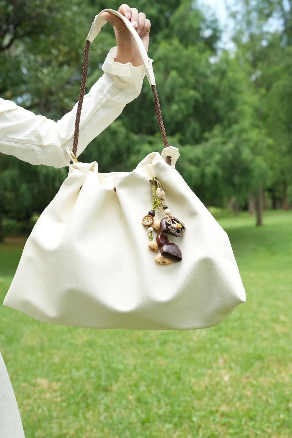 "Forest Wanderer" Seed Coconut Shell Bag Charm