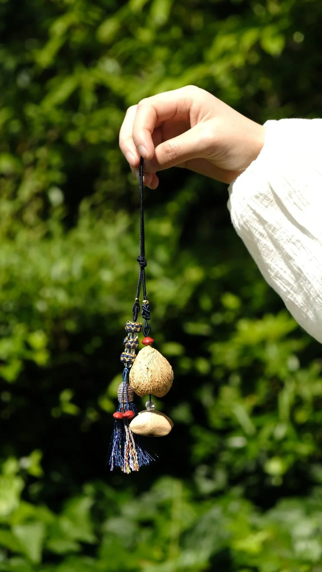 "Indigo Guardian" Tassel Seed Charm