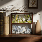 "Micro Landscape Frame" - Real Preserved Flower Mini Garden Shadow Box (Panoramic Desk Decor)