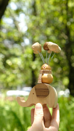 "Lucky Gourd Rider" Calabash Elephant Car Ornament