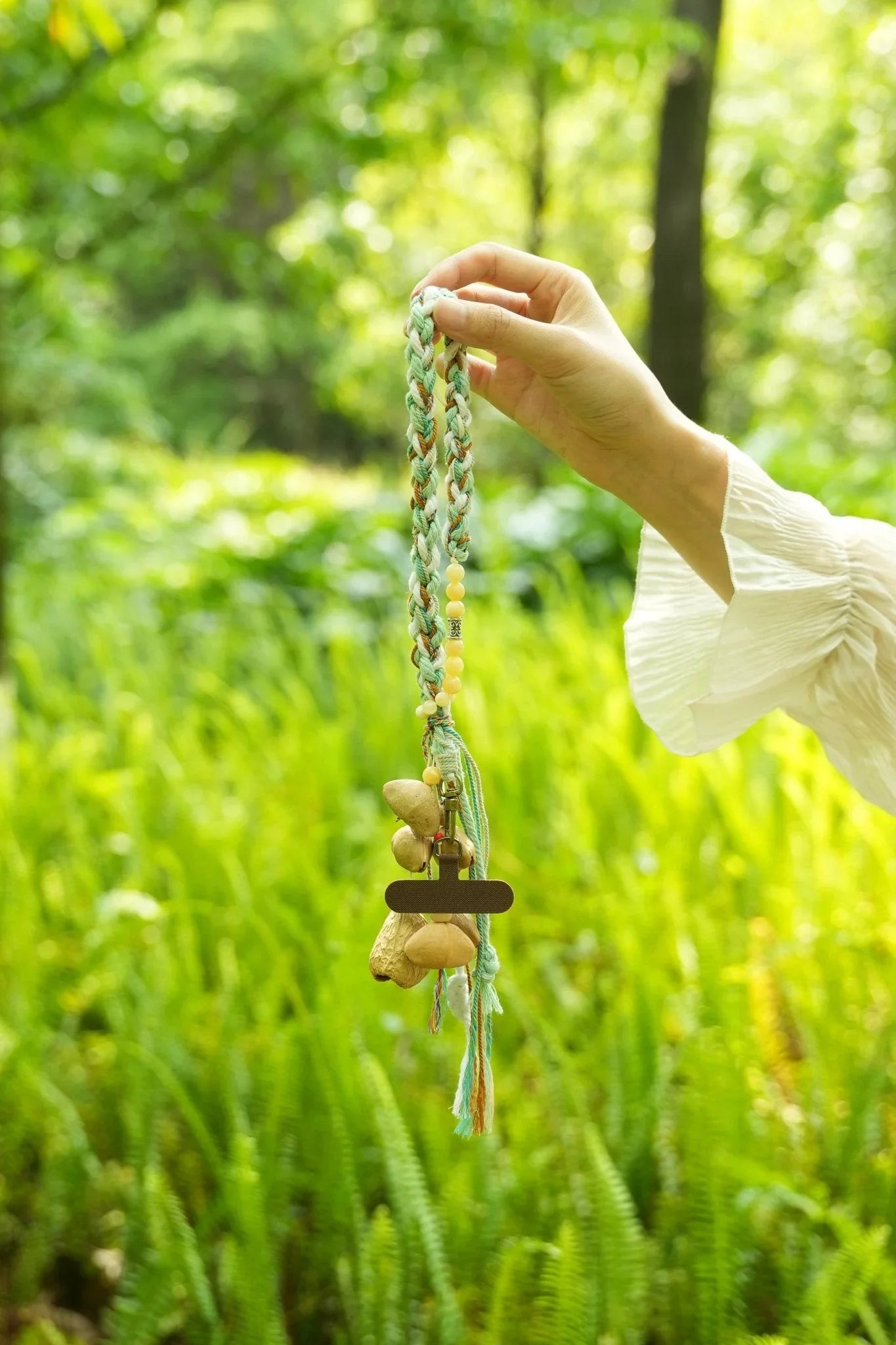 "Meadow Breeze" Macrame Seed Gemstone Wristlet