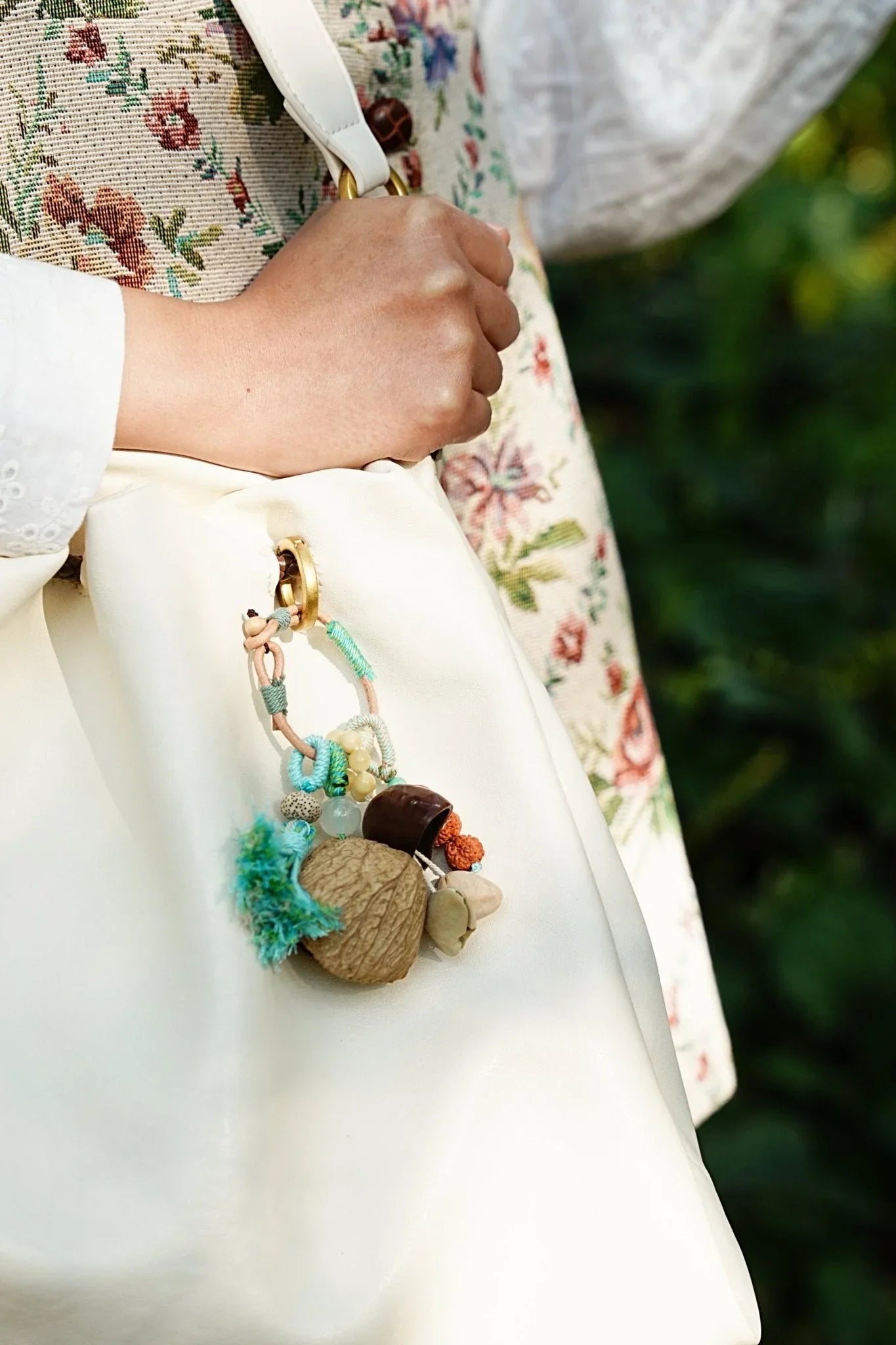 "Mint Breeze" Rudraksha Tassel Charm
