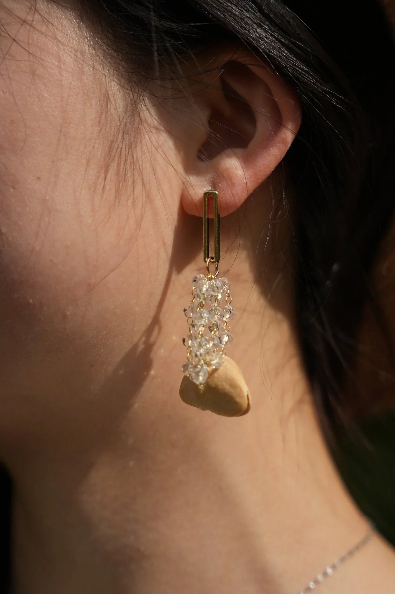 "Morning Dew" Seed Crystal Earrings
