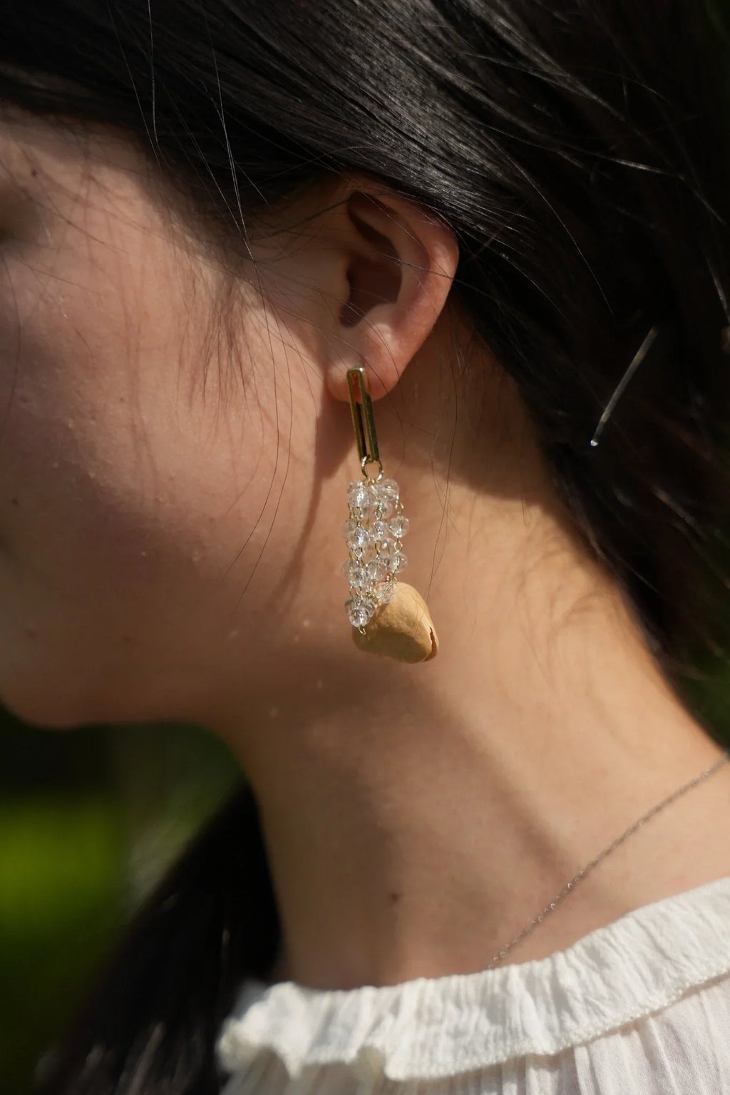 "Morning Dew" Seed Crystal Earrings
