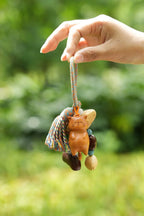 "The Naptime Kitty" Wood Cat Seed Charm