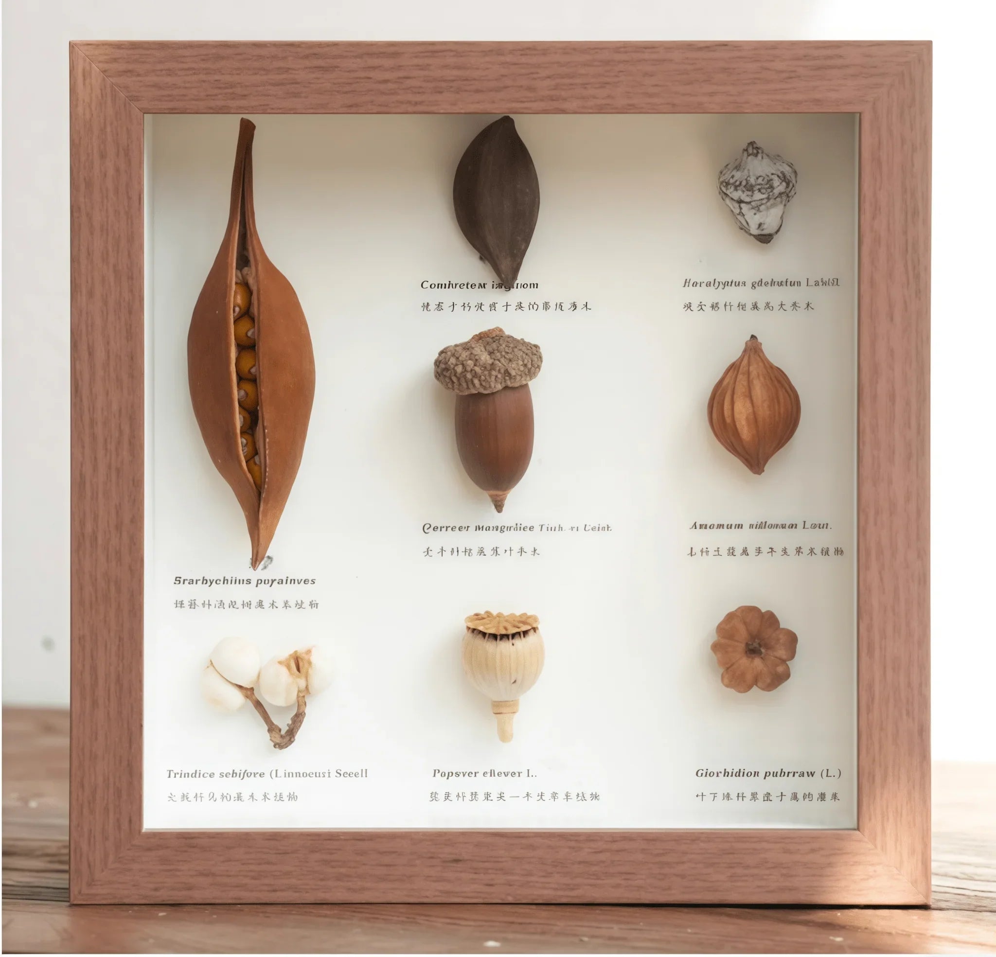 "The Rainforest Seed Vault" Tropical Specimen Shadow Box