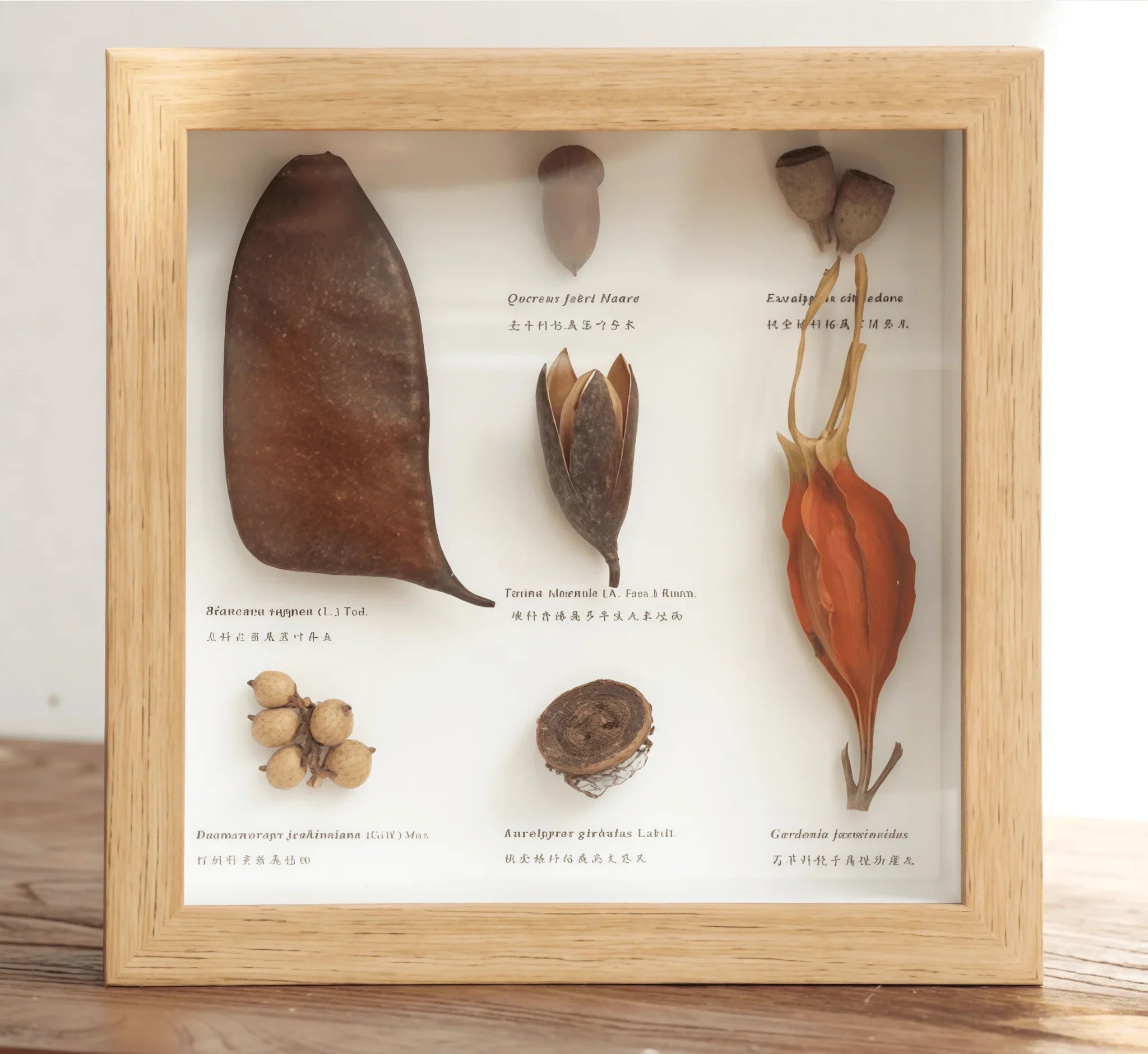 "The Rainforest Seed Vault" Tropical Specimen Shadow Box