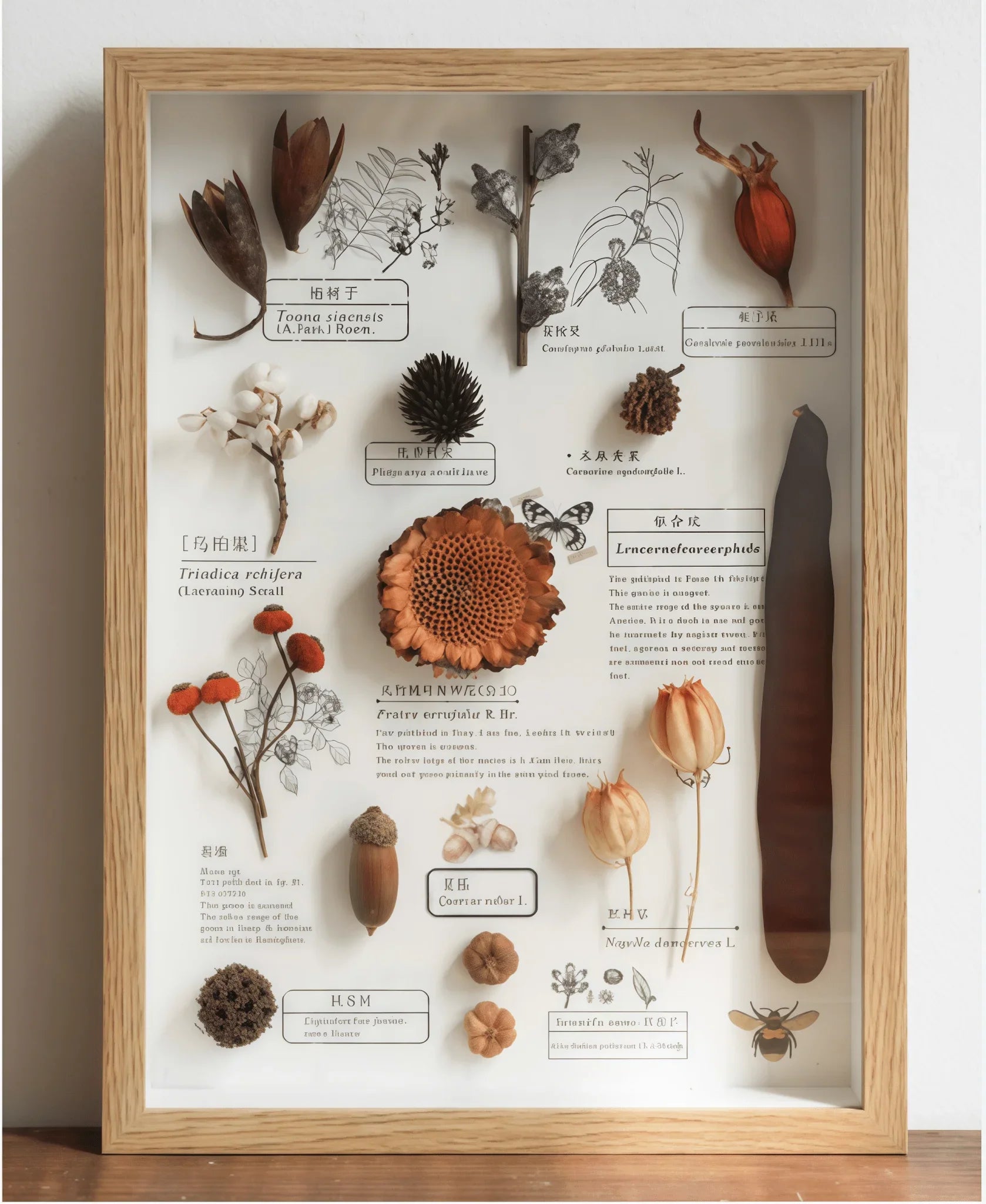 "The Rainforest Seed Vault" Tropical Specimen Shadow Box