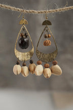 "Tribal Echo" Seed Bronze Earrings