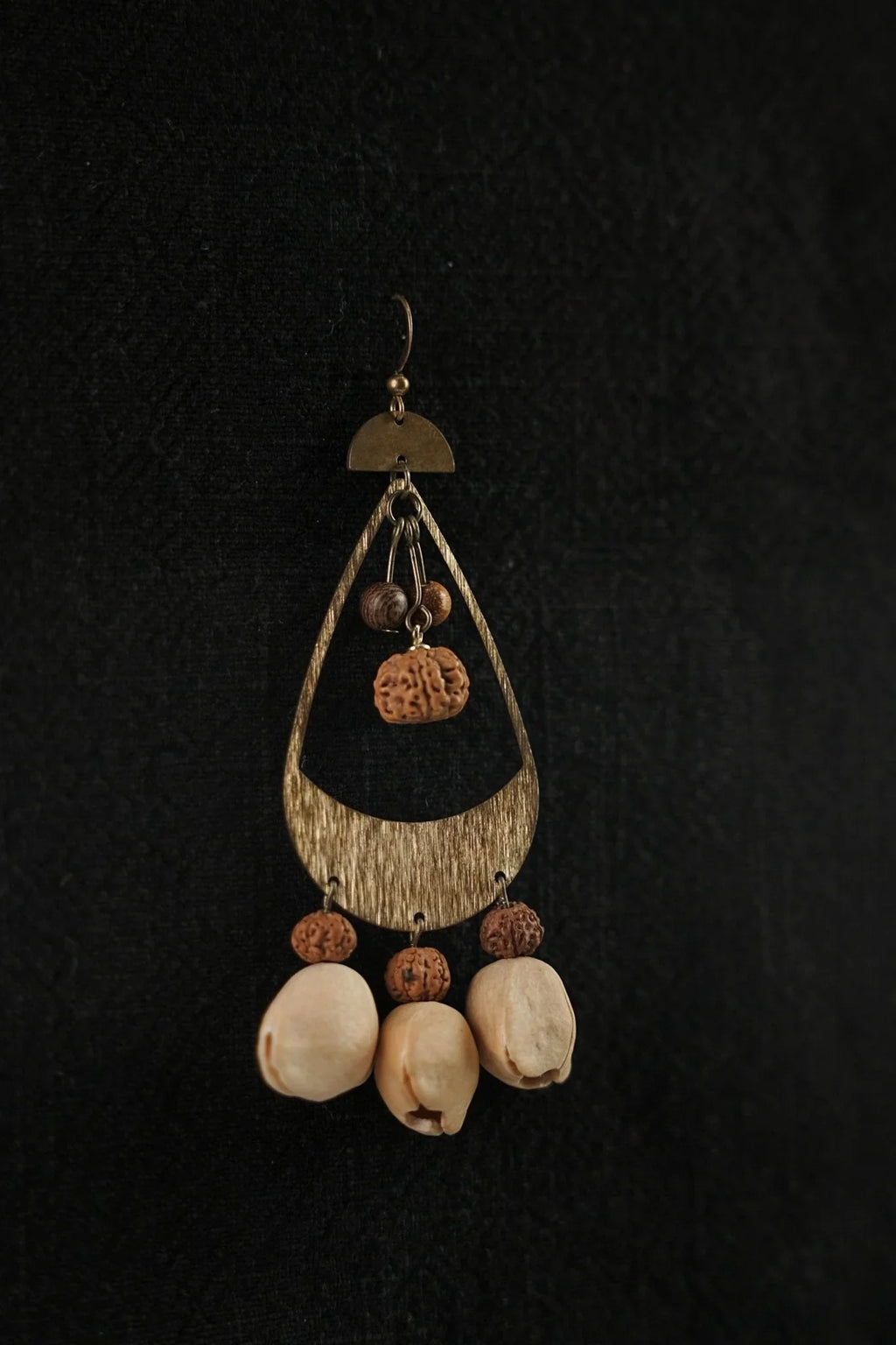"Tribal Echo" Seed Bronze Earrings
