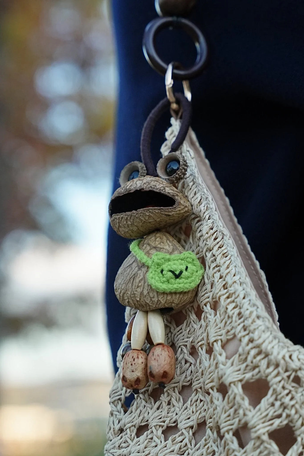"The Wandering Frog" Seed Knit Charm