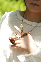 "The Woodland Tales" Seed Wood Necklace