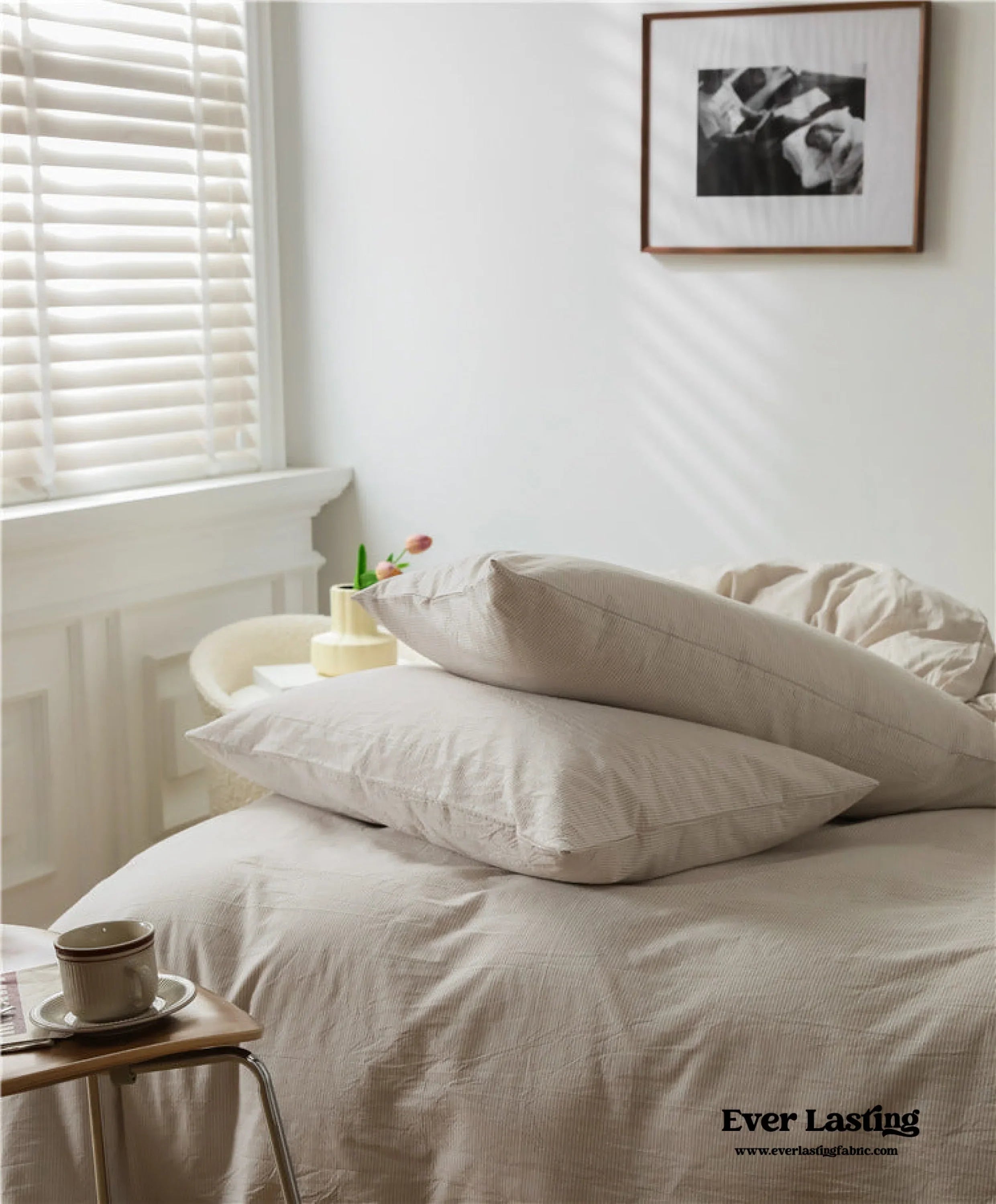 Thin Stripe Bedding Set / Blue Ever Lasting