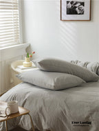 Thin Stripe Bedding Set / Blue Ever Lasting