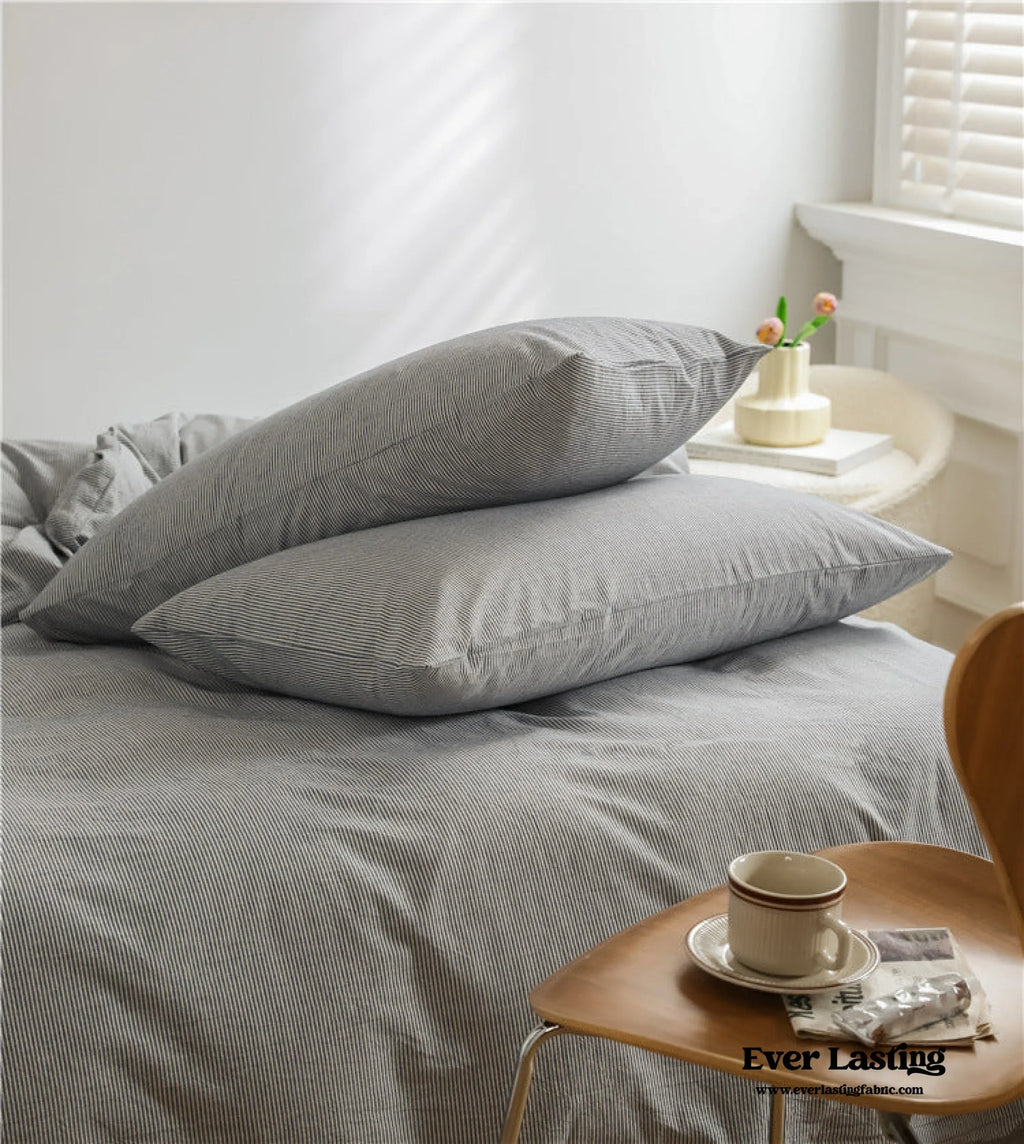Thin Stripe Bedding Set / Blue Ever Lasting