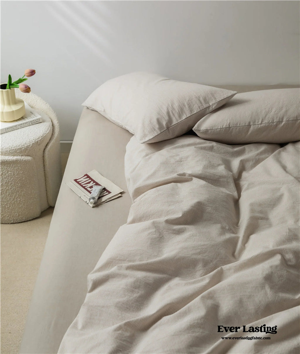 Thin Stripe Bedding Set / Blue Ever Lasting