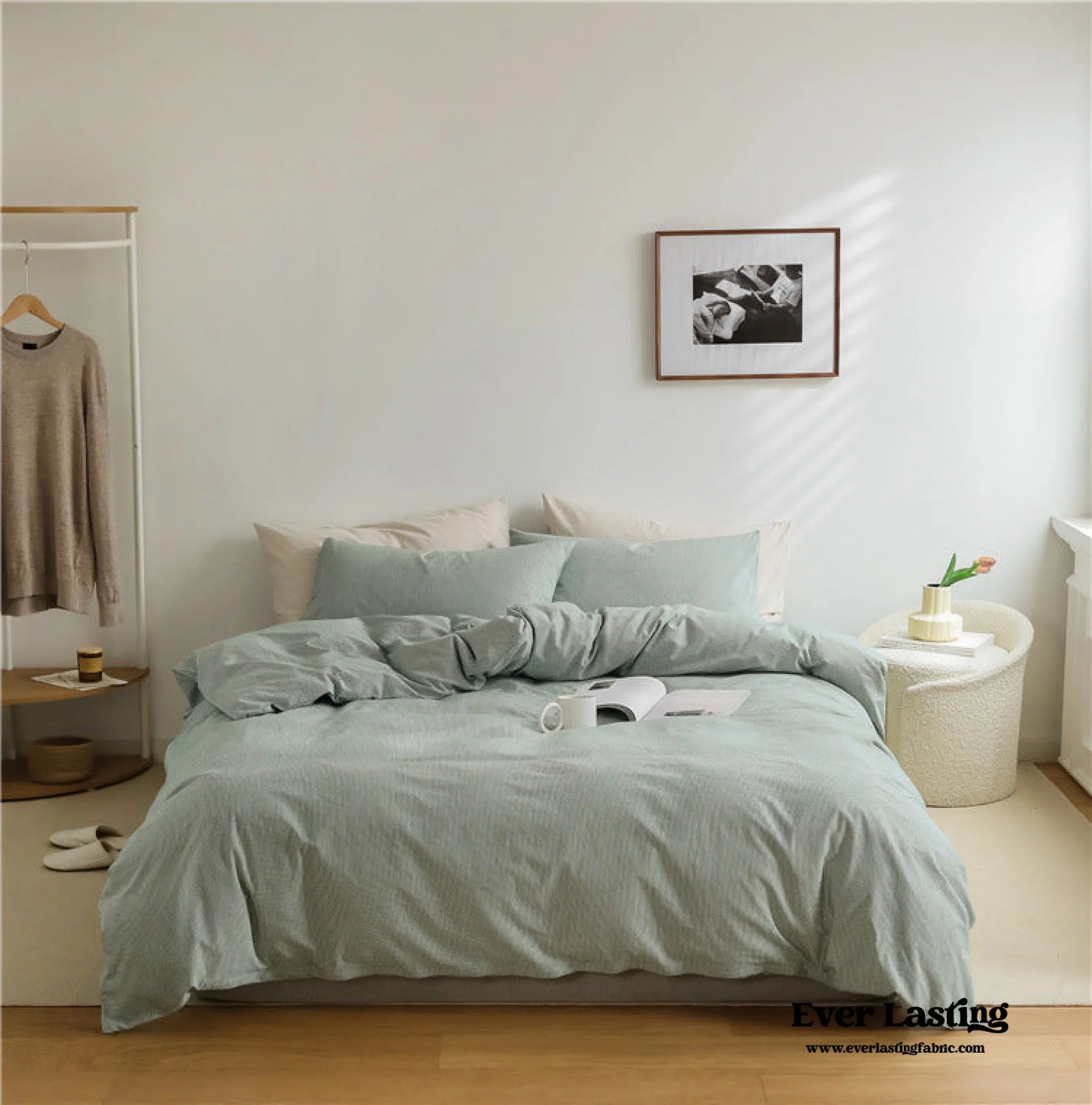 Thin Stripe Bedding Set / Blue Ever Lasting