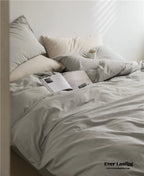 Thin Stripe Bedding Set / Blue Ever Lasting