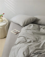 Thin Stripe Bedding Set / Blue Ever Lasting