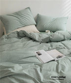 Thin Stripe Bedding Set / Blue Ever Lasting
