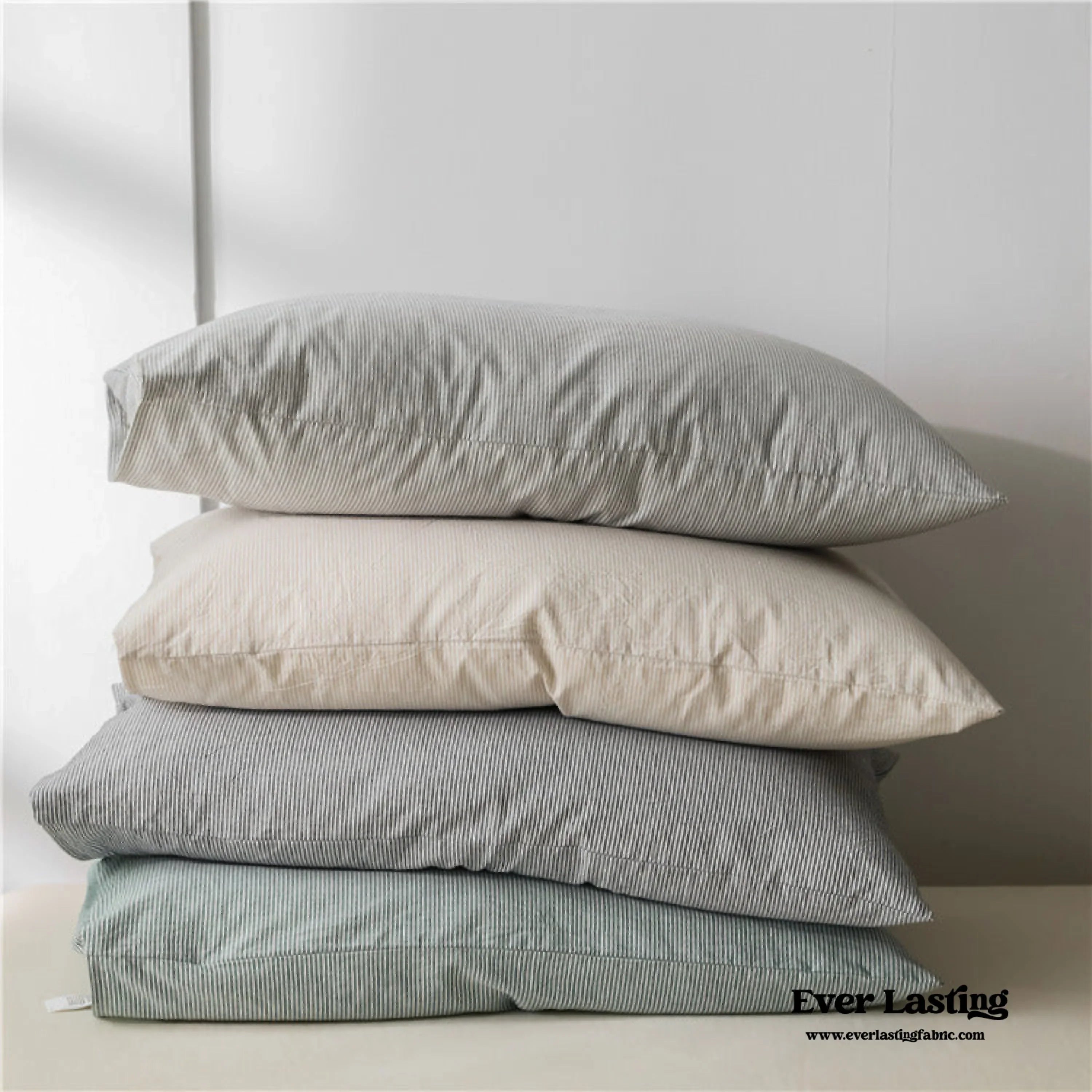 Thin Stripe Bedding Set / Blue Ever Lasting