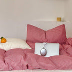 Thin Striped Bedding Set / Red Ever Lasting