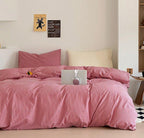 Thin Striped Bedding Set / Red