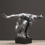 Human Body Art Sculpture Thinker Statues Resin Art Craft Figure Home Decoration Accessories Room Living Room Decoration - House Of Avana