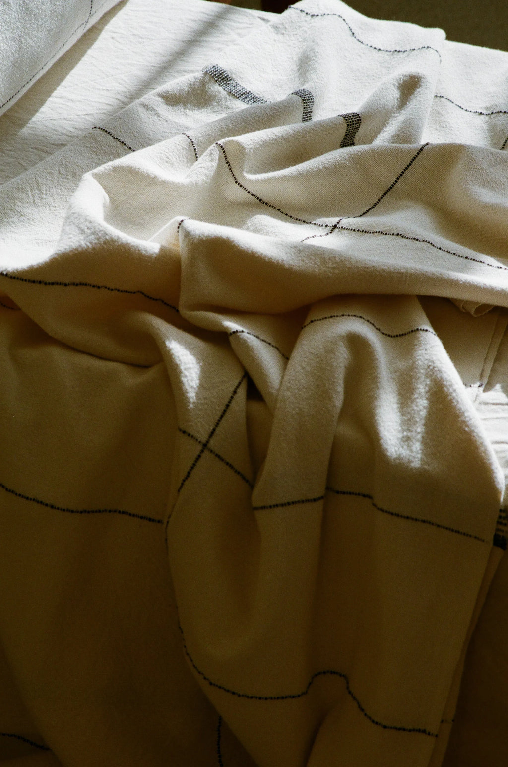 Nadi Hand-loomed Cotton Throw, angled view - House Of Avana