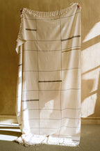 Nadi Hand-loomed Cotton Throw, side view - House Of Avana