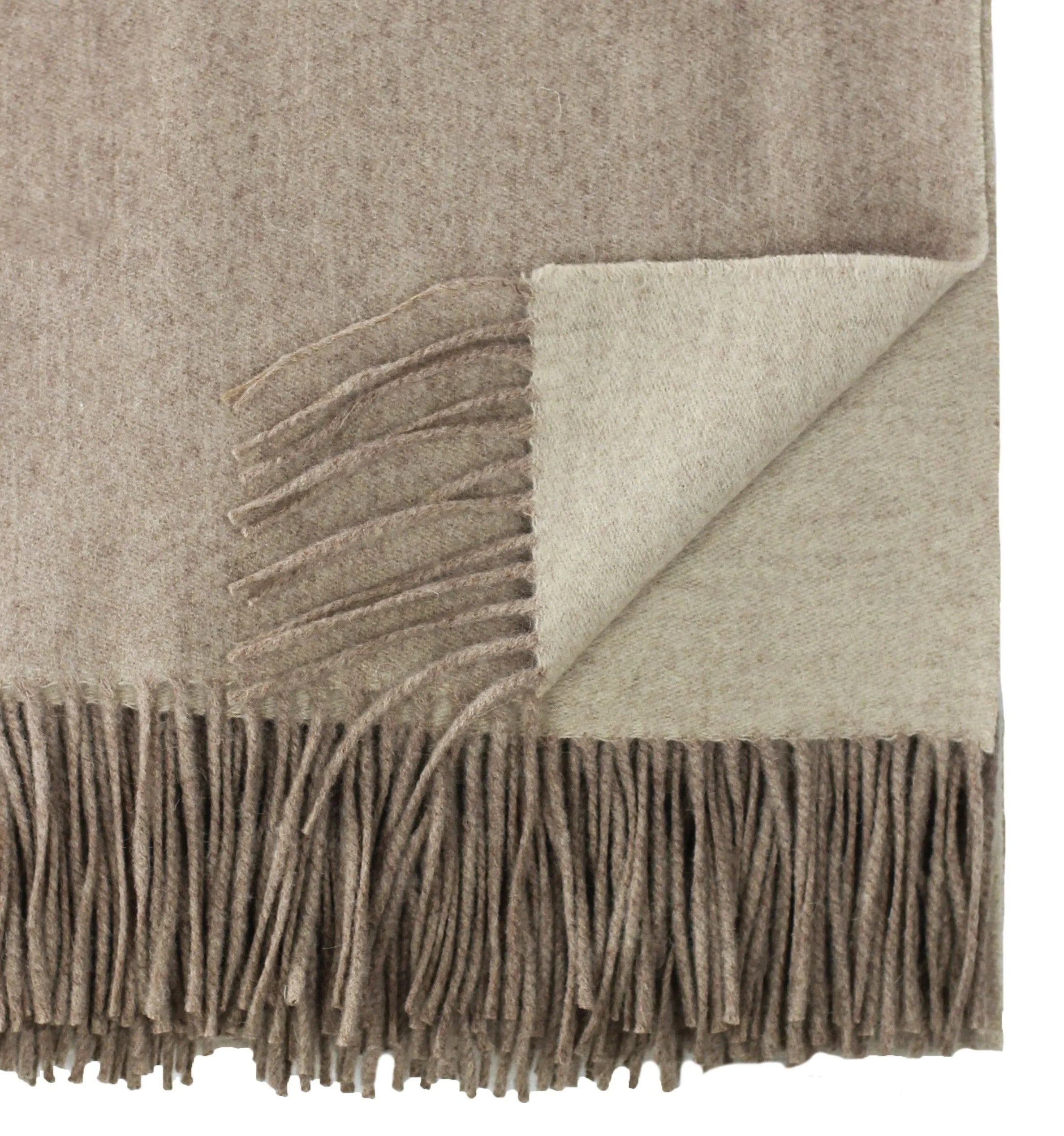 100% Merino Wool Reversible Throw, back view - House Of Avana