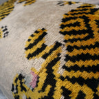 Canvello Handmade Designer Tiger Throw Pillow Down Filled - 16"x24", back view - House Of Avana