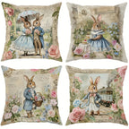 Throw Pillow Covers - Retro Romantic Pink Set
