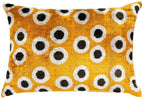 Canvello Handmade Polka Dot Velvet Throw Pillow in Mustard Yellow - Perfect for Modern and Eclectic... - House Of Avana