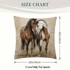 Throw Pillow - Decorative Brown White 45x45cm