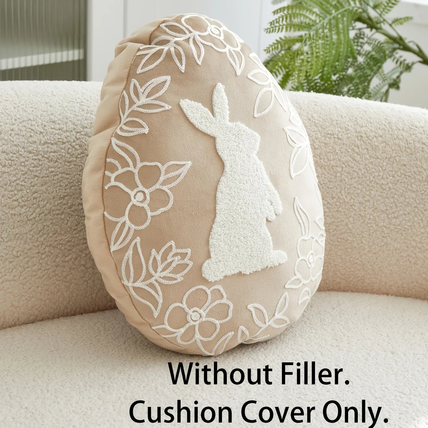 Throw Pillow - Embroidered Velvet Easter