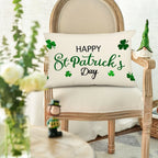 Throw Pillow - Linen Happy St Patricks Day Clover