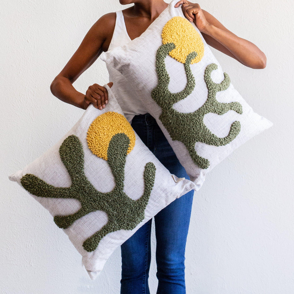 Sea Kelp Throw Pillow, front view - House Of Avana