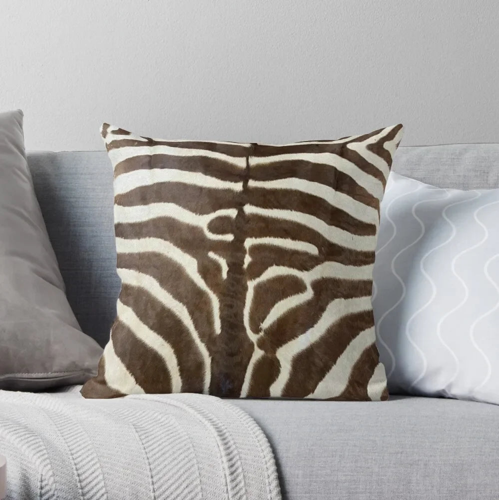 Furry Zebra Butt Throw Pillow Christmas Covers Sofas Covers Luxury Sofa Cushions Couch Pillows, front view - House Of Avana