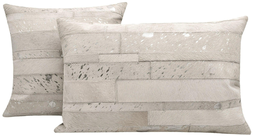 Canvello Genuine Cowhide Leather Decorative Throw Pillows - Handmade Patchwork Boho Accent Pillows for... - House Of Avana