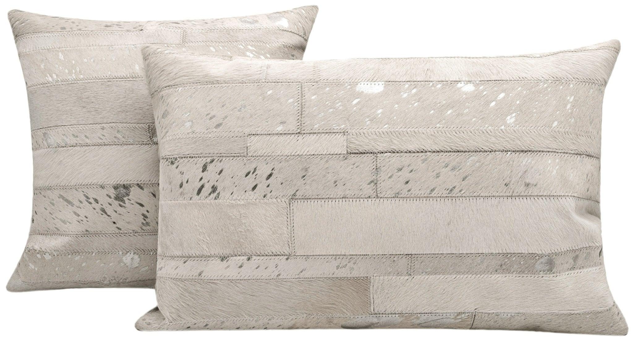 Canvello Genuine Cowhide Leather Decorative Throw Pillows - Handmade Patchwork Boho Accent Pillows for... - House Of Avana