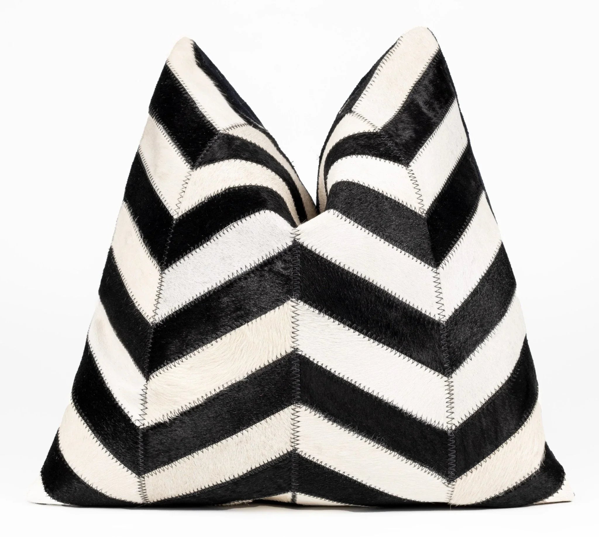 Canvello Genuine Cowhide Leather Decorative Throw Pillows - Handmade Patchwork Boho Accent Pillows for... - House Of Avana