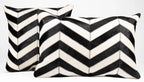 Canvello Genuine Cowhide Leather Decorative Throw Pillows - Handmade Patchwork Boho Accent Pillows for... - House Of Avana