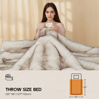 [luxury Faux Fur Blanket] Super Soft & Reversible Luxury 1000gsm Faux Fur Throw Blanket | 60"x80"... - House Of Avana