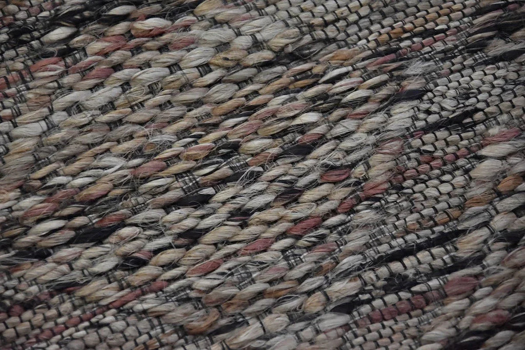 Timbergirl Jacquard Grey Jute Handmade Rug