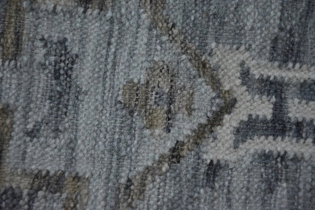 Timbergirl Kilim Blue Wool Handmade Rug