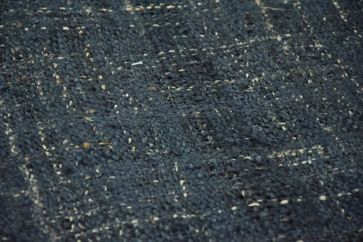 Timbergirl Textured Indigo 100% Jute Handmade Rug