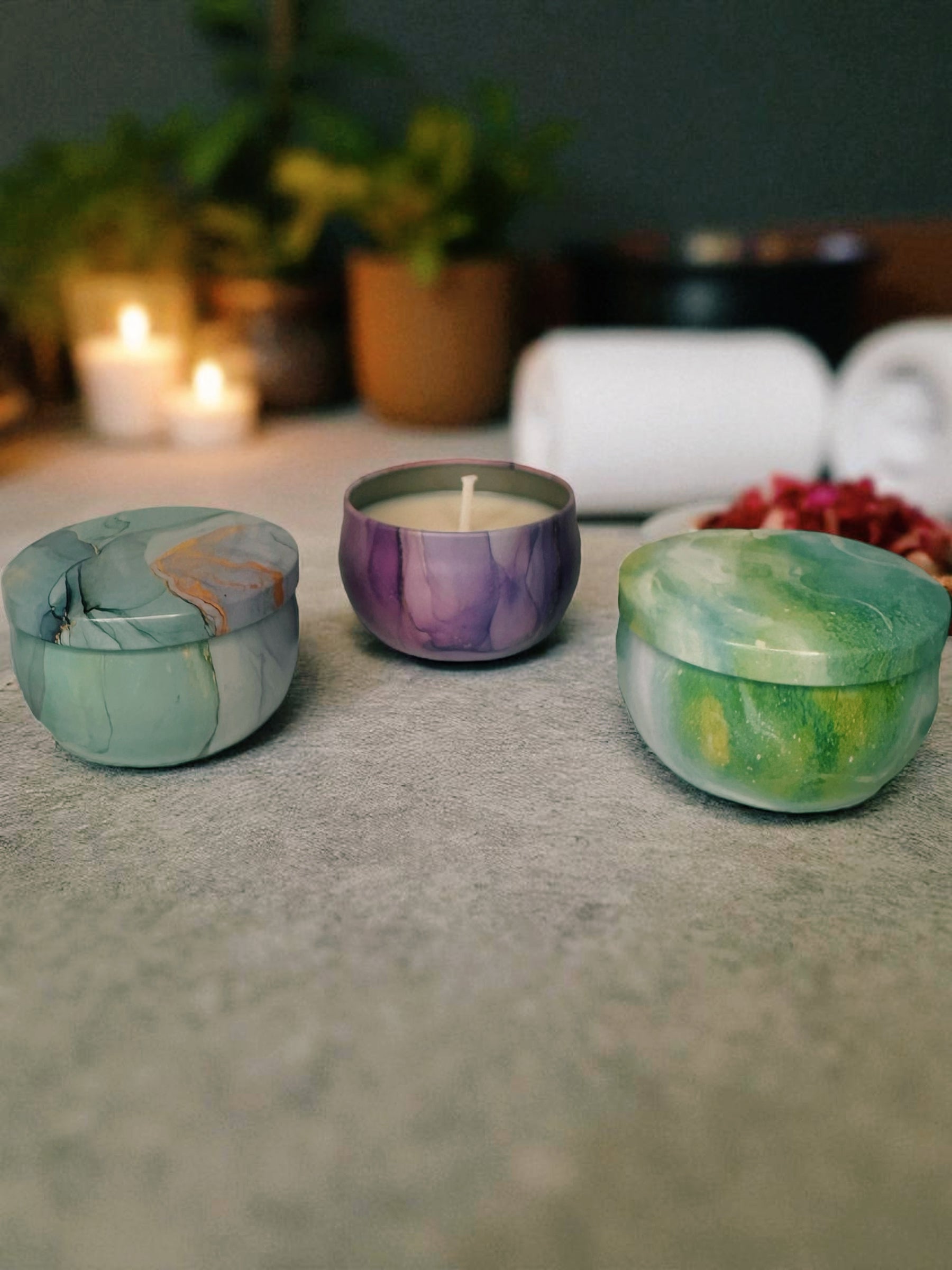Tin Bath Candles - 4 options! Moon Water Apothecary