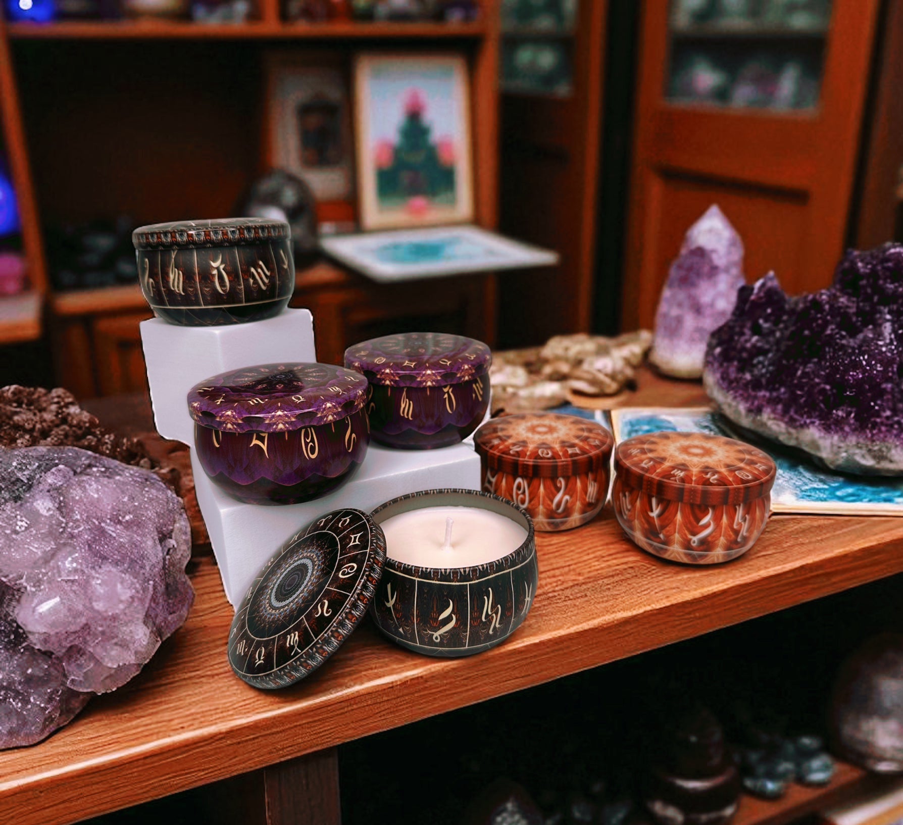 Tin Bath Candles - 4 options! Moon Water Apothecary