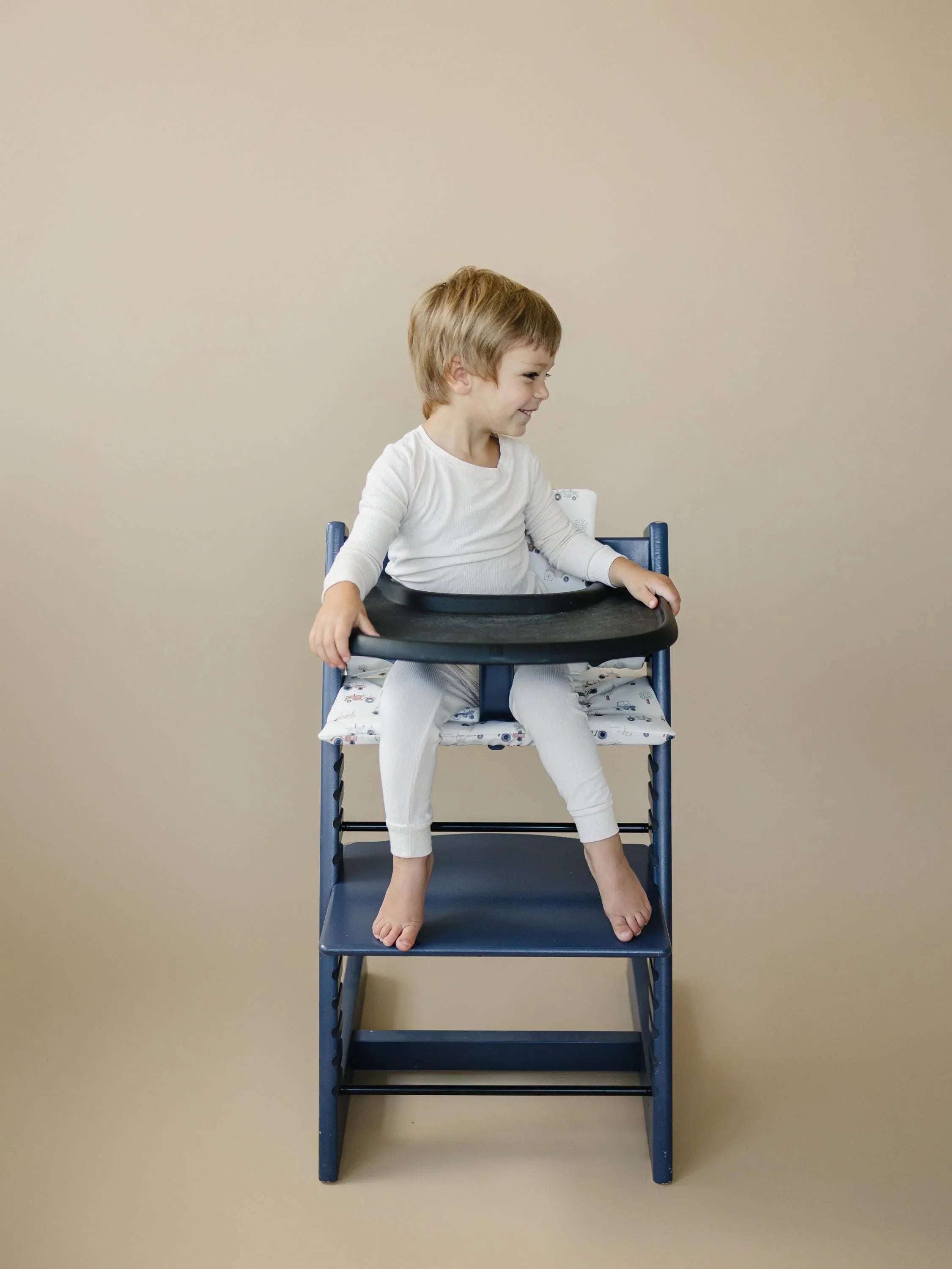 Tiny Tractors Cushion for the Stokke Tripp Trapp Highchair - Wipeable Cover - Baby Highchair Accessories